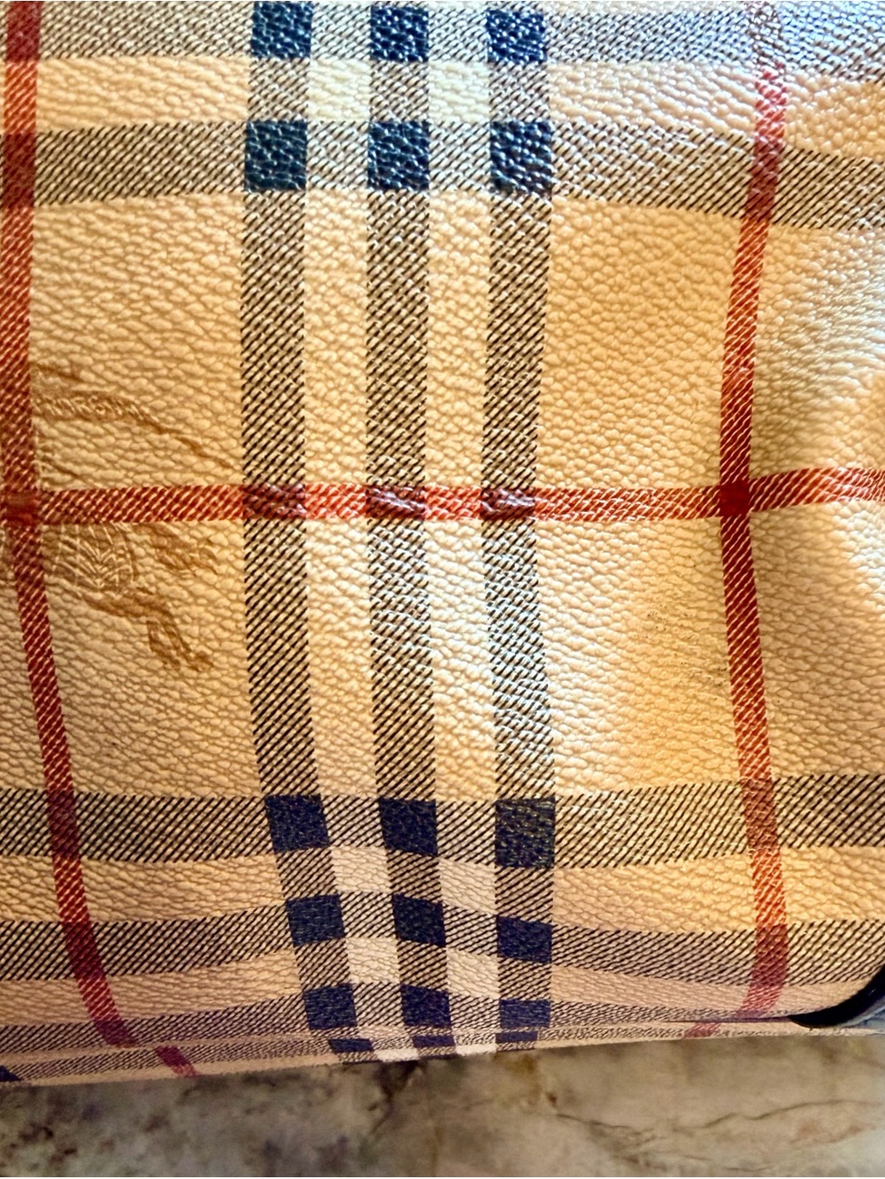 Authentic Classic Burberry Haymarket Collection Large Bag - Picture 12 of 15